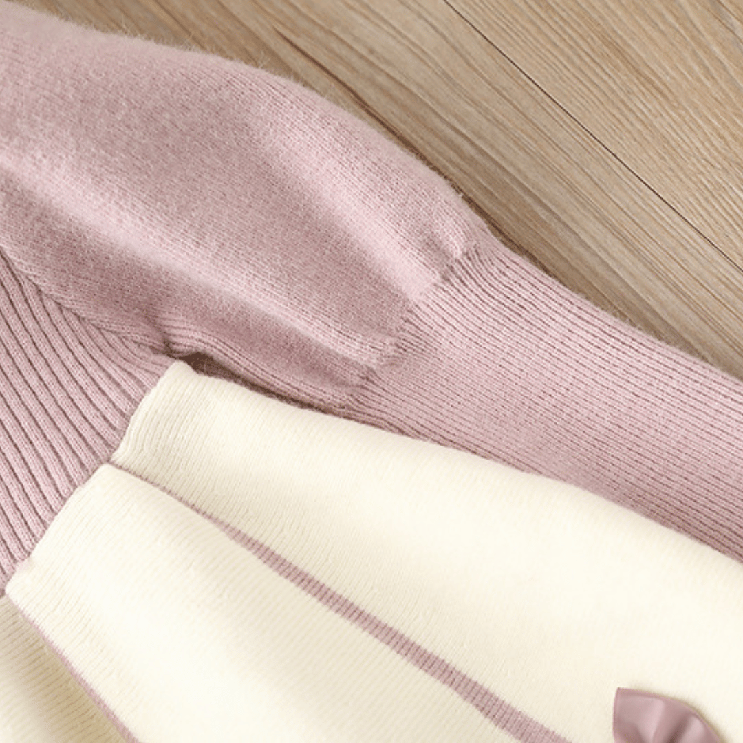 Princess Knitted Bow Winter Dress