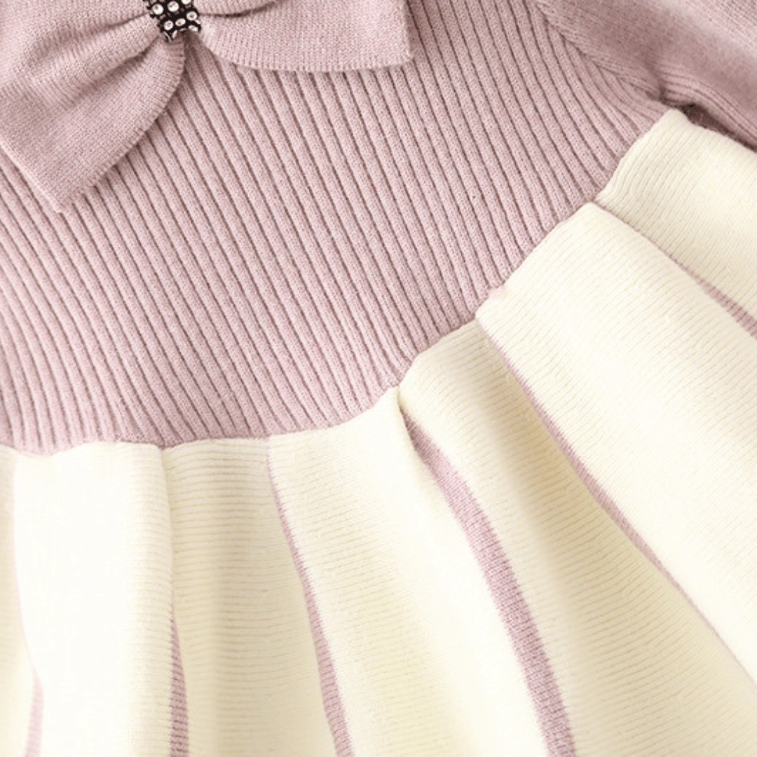 Princess Knitted Bow Winter Dress