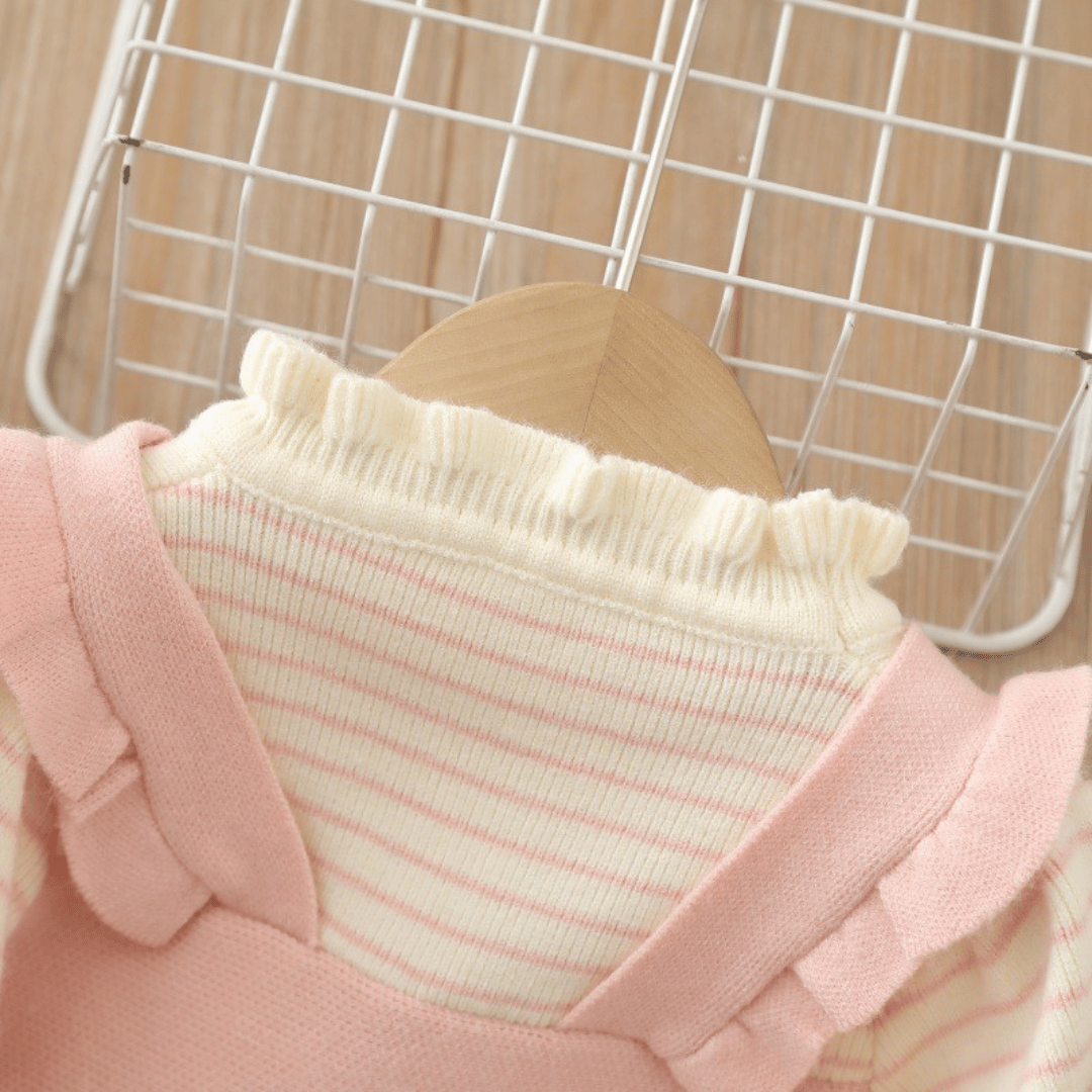 Princess Bunny Brooch Knit Winter Dress