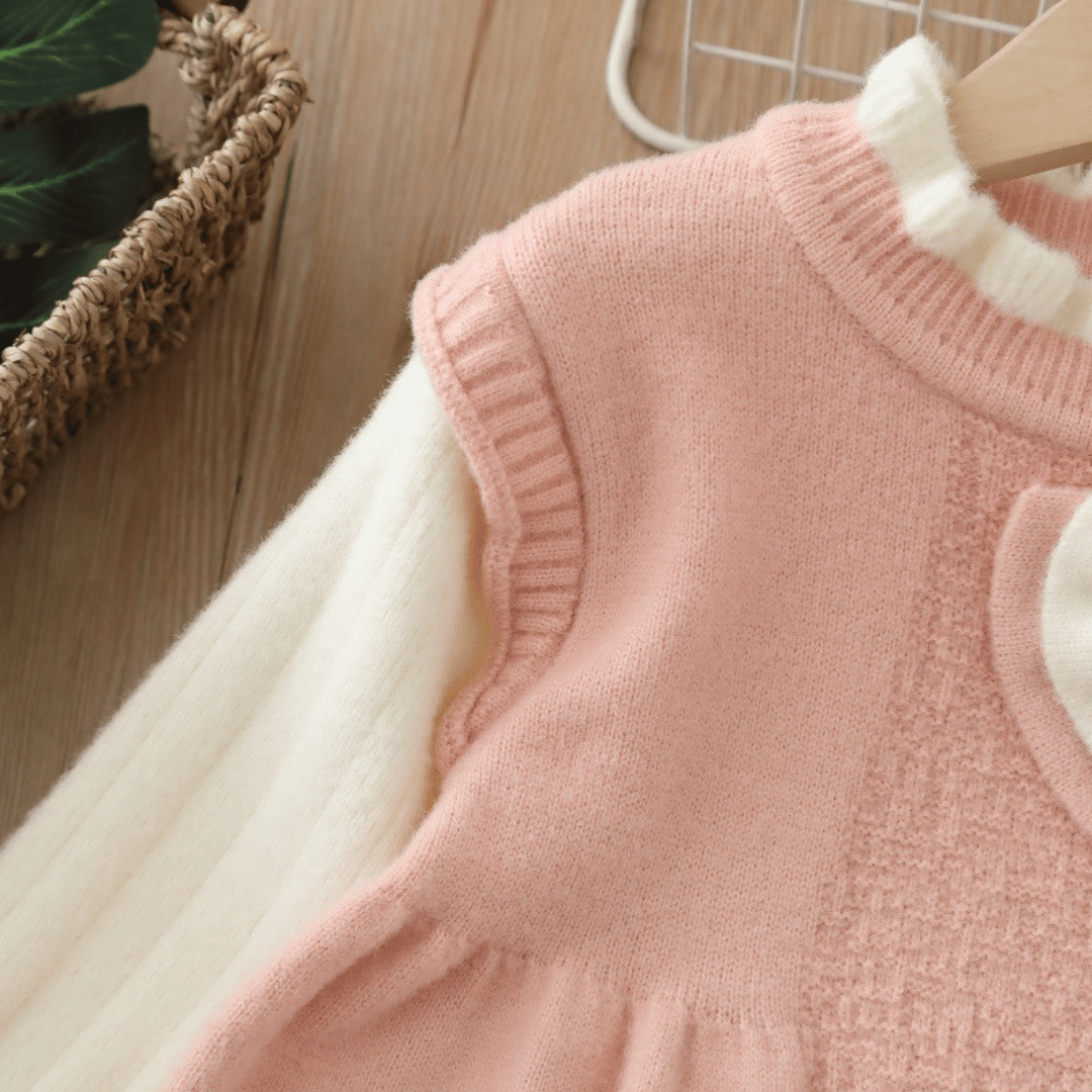 Princess Woolen Bow Fluffy Winter Dress