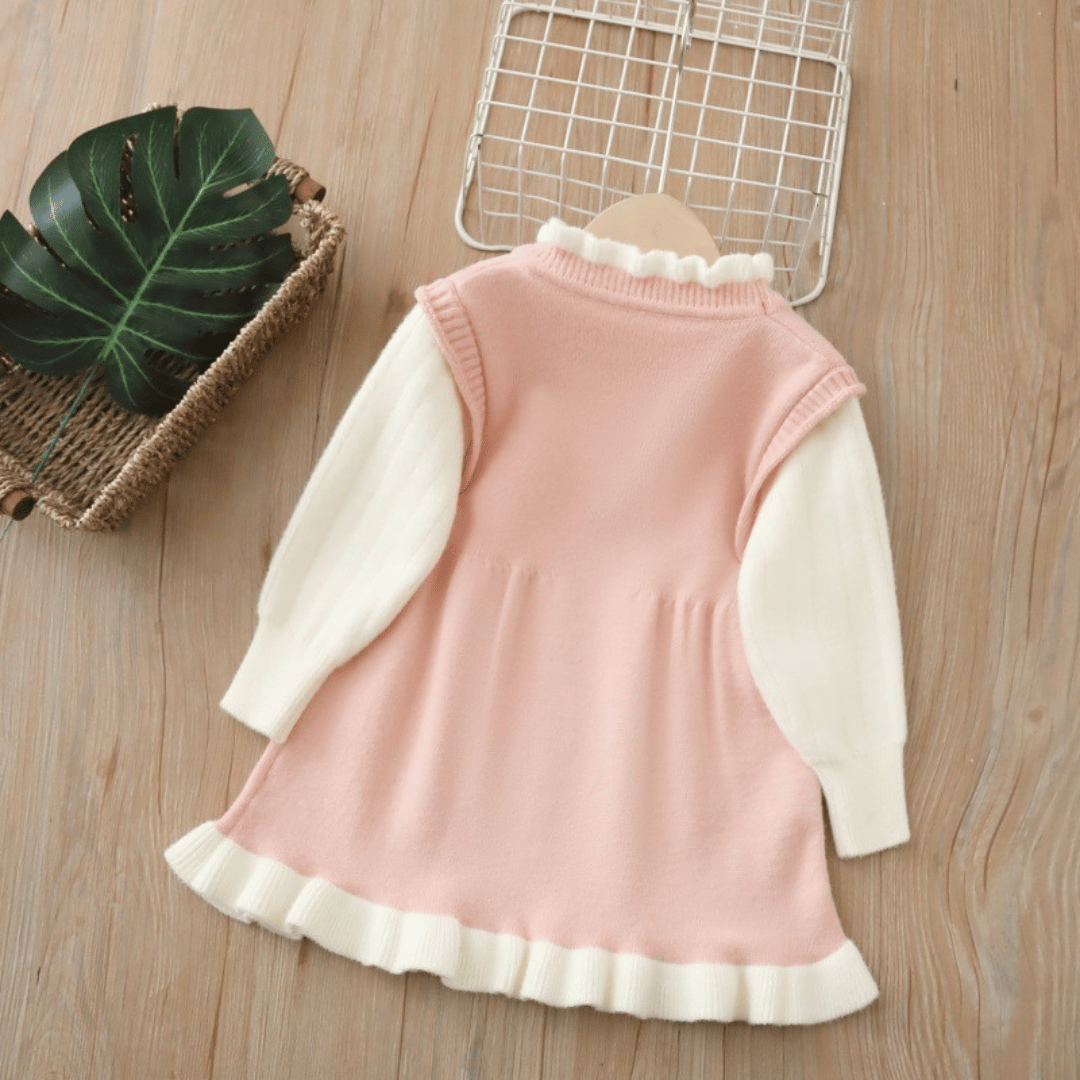 Princess Woolen Bow Fluffy Winter Dress