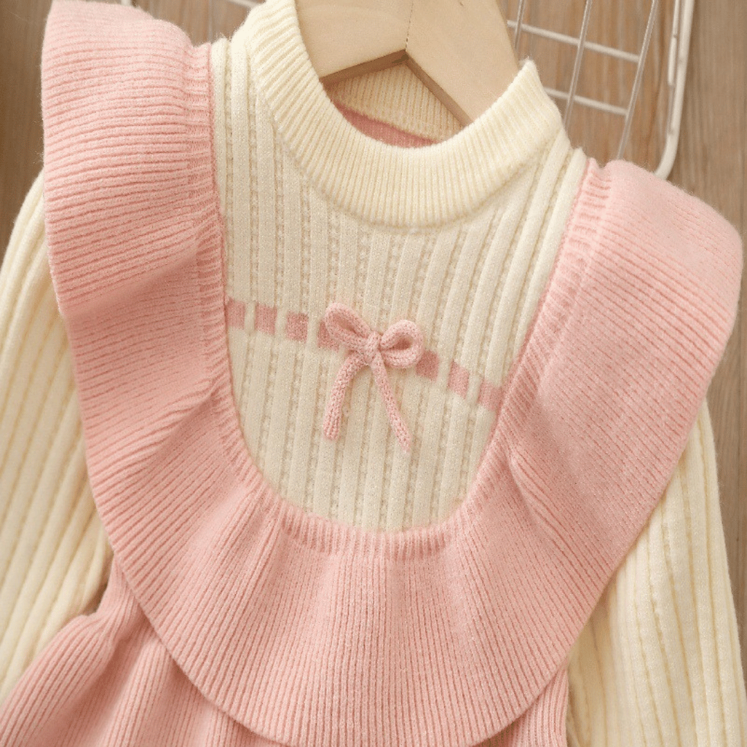 Princess Bow Knit Winter Dress