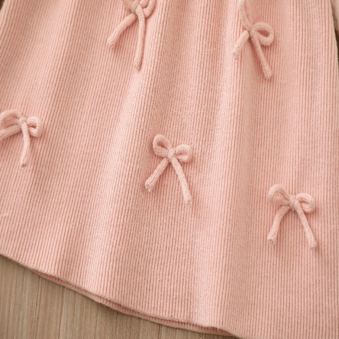 Princess Bow Knit Winter Dress