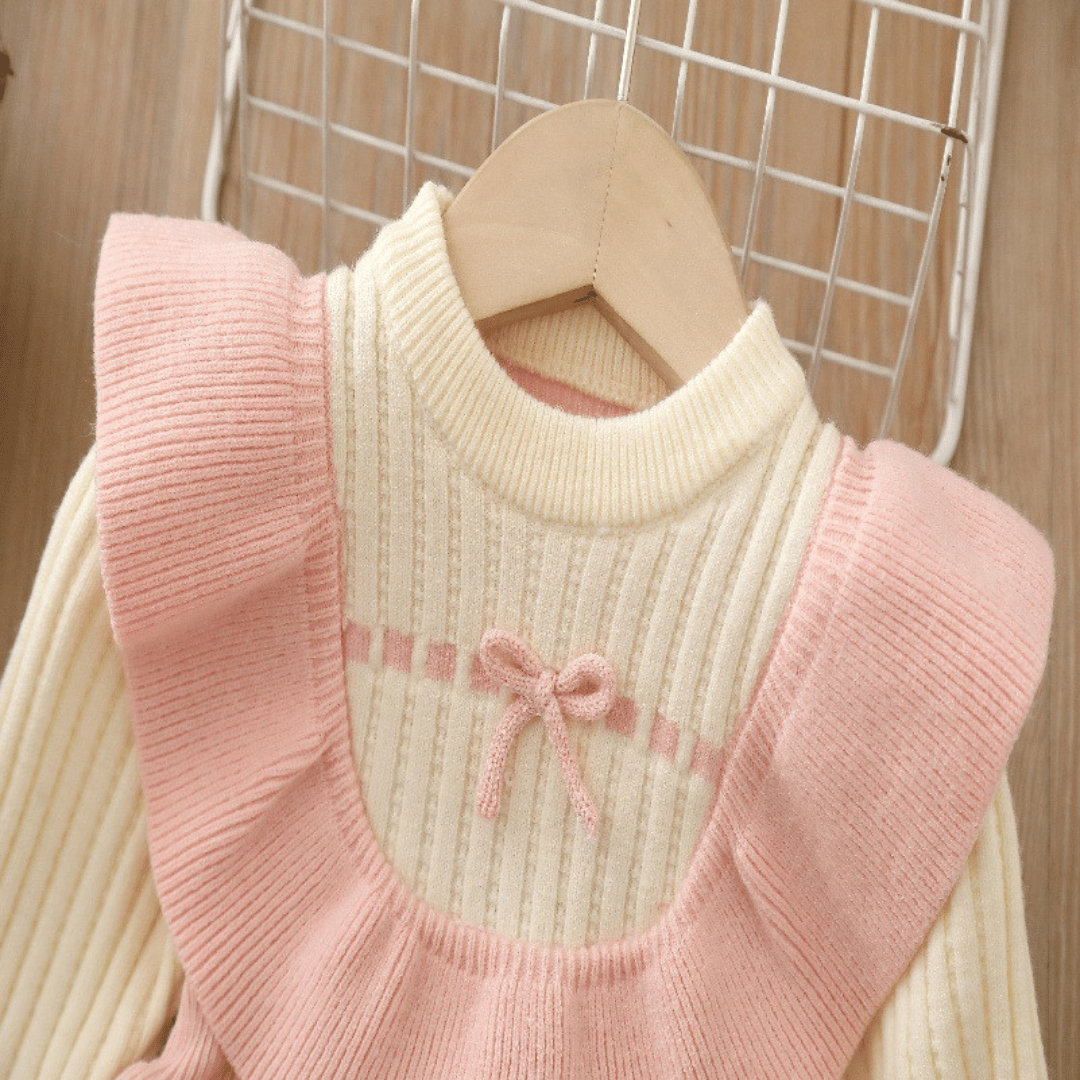 Princess Bow Knit Winter Dress