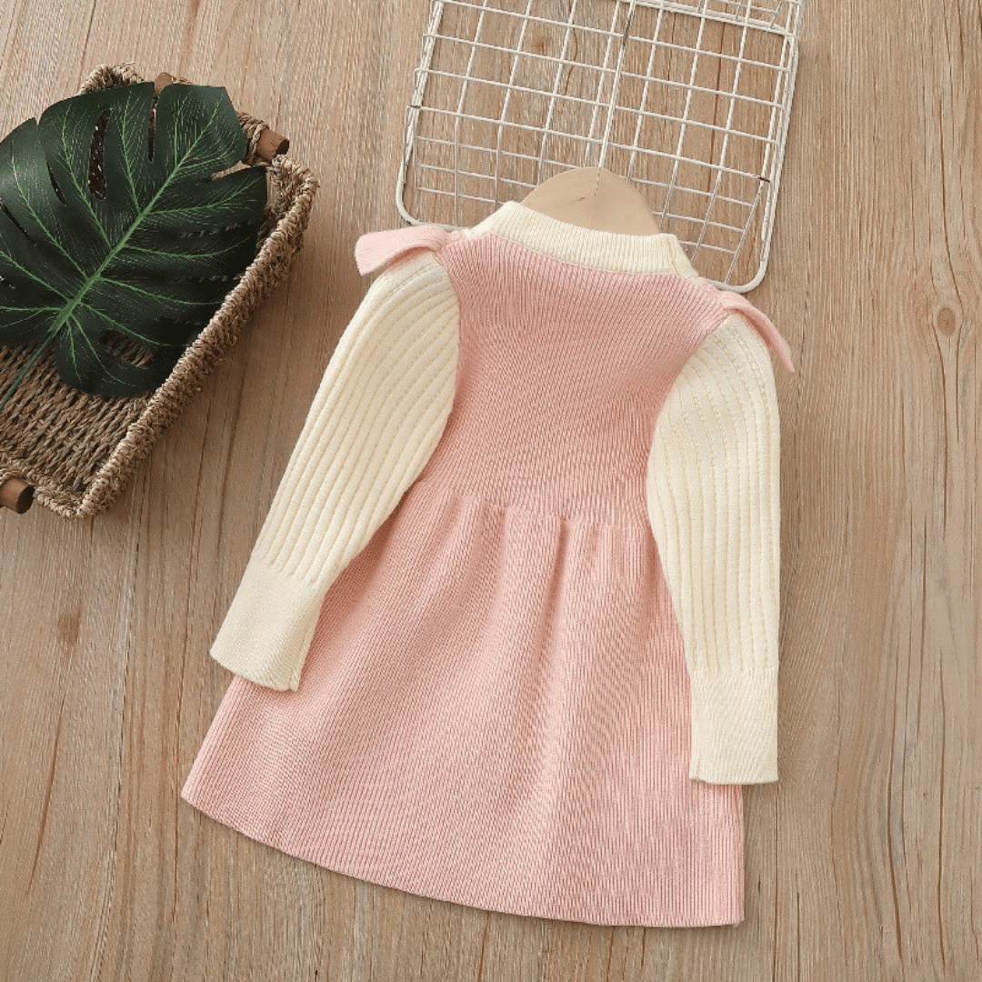 Princess Bow Knit Winter Dress