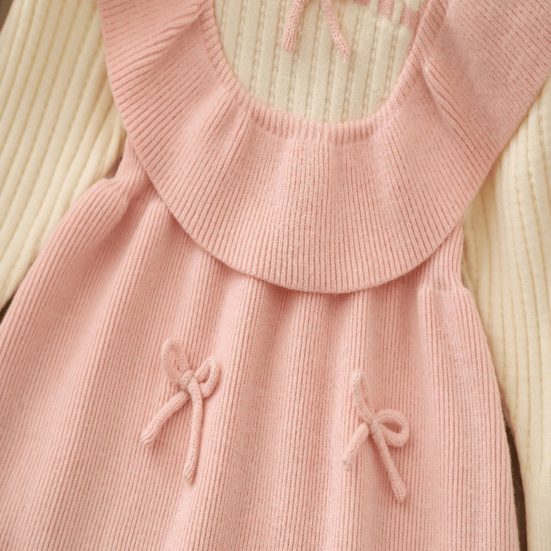 Princess Bow Knit Winter Dress