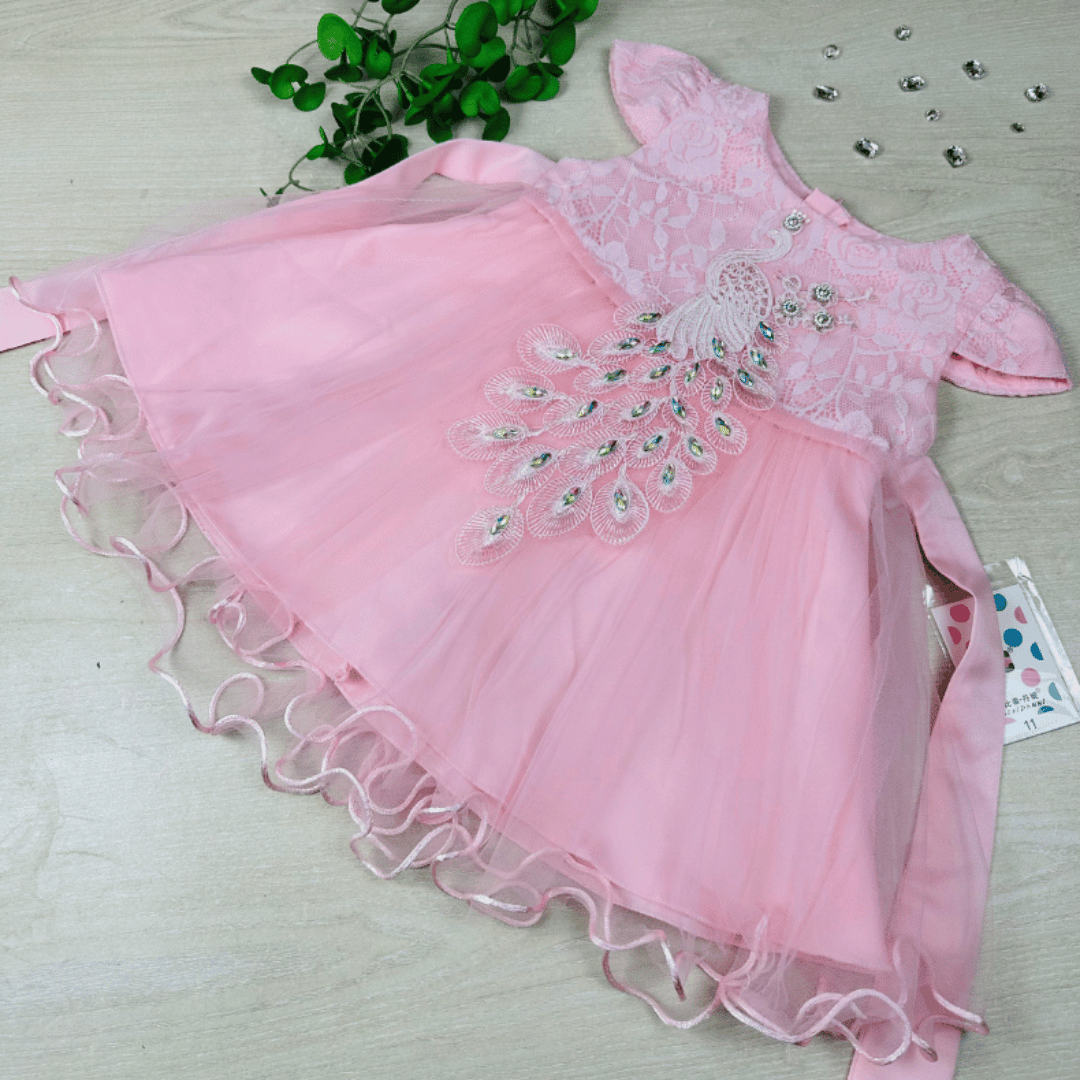 Sparkling Peacock Princess Party Dress
