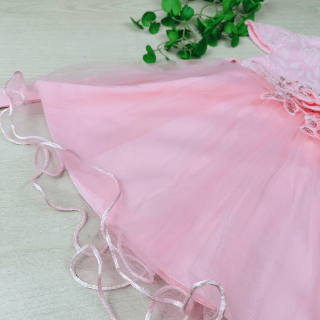Rose Floral Lace Princess Party Dress