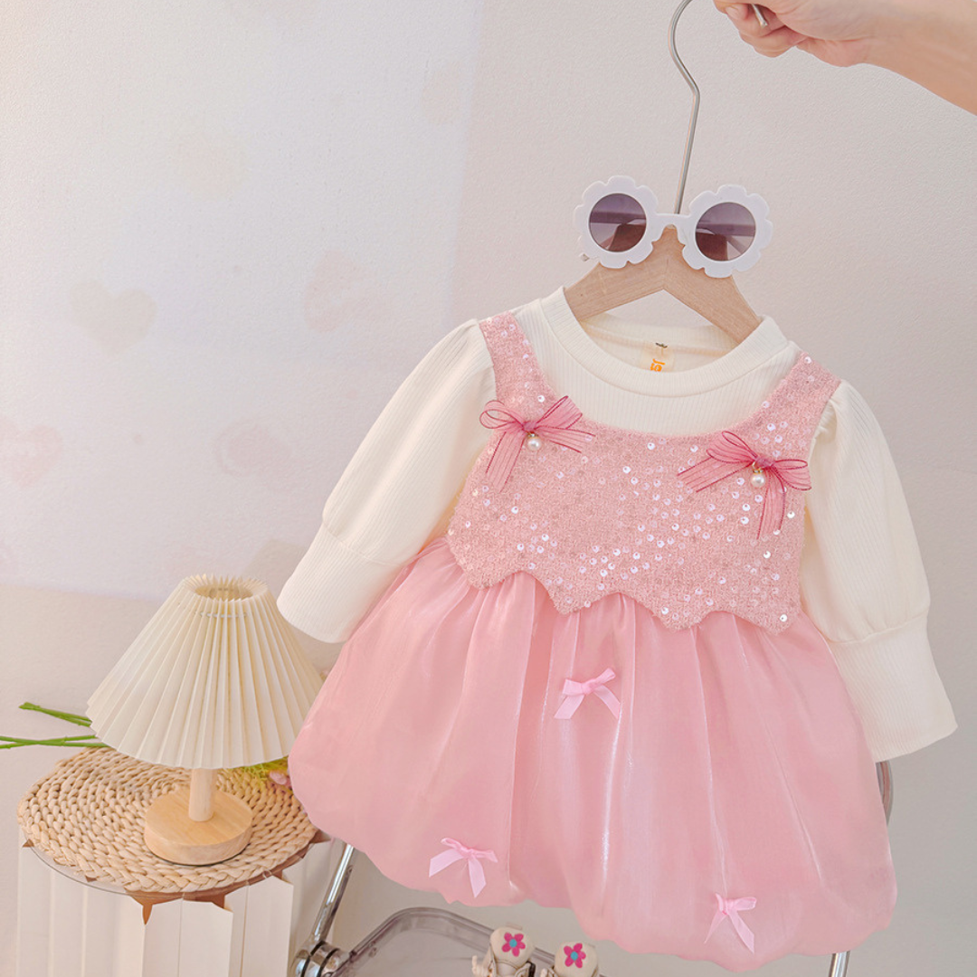Sequin Bloom Princess Party Dress