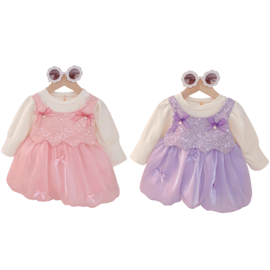 Sequin Bloom Princess Party Dress