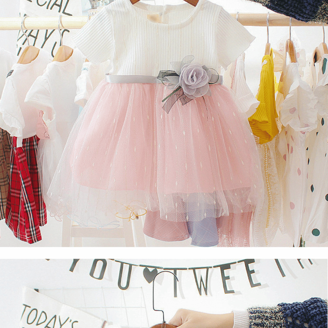 Rose Flower Mesh Dress