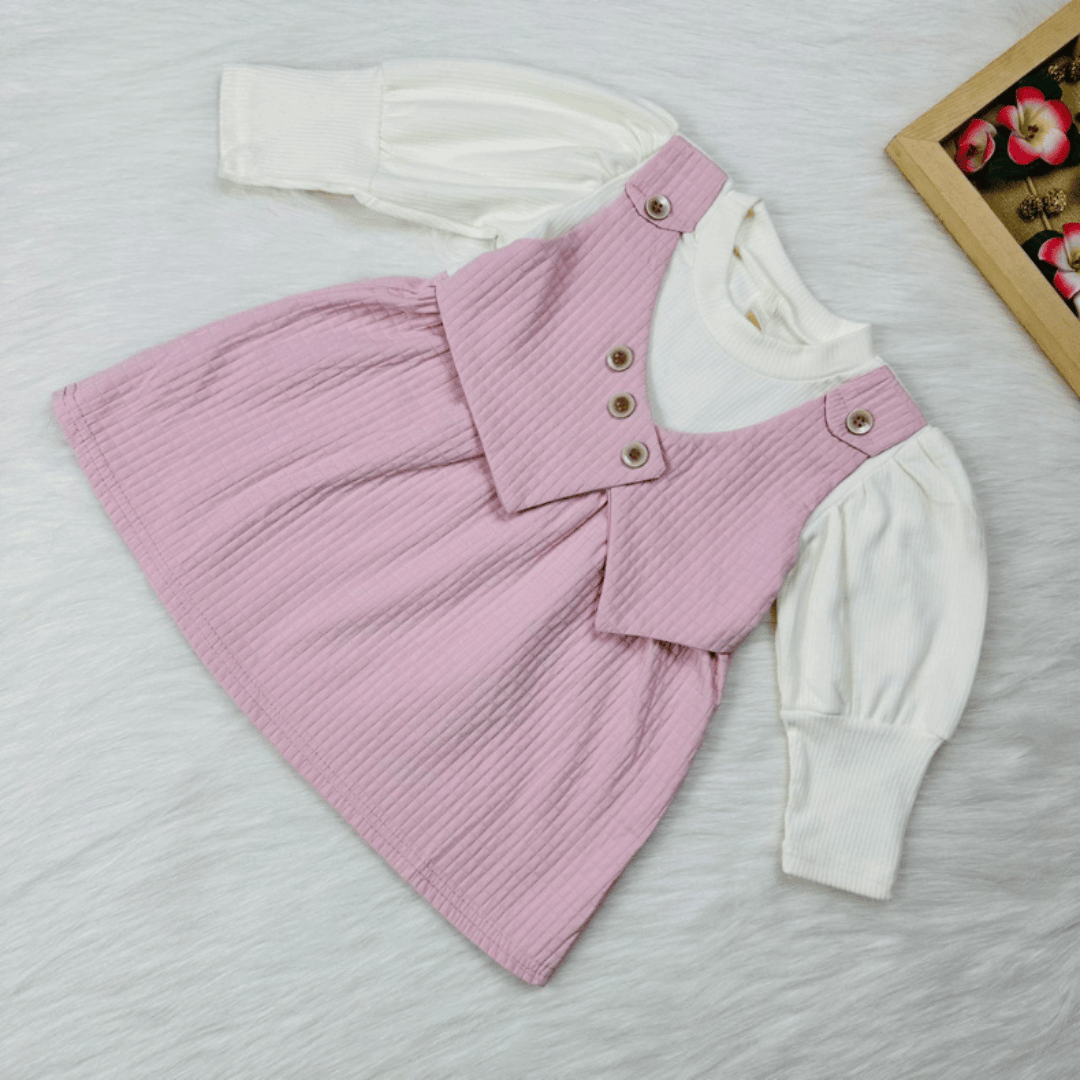 Long Sleeve Faux Layered Princess Dress