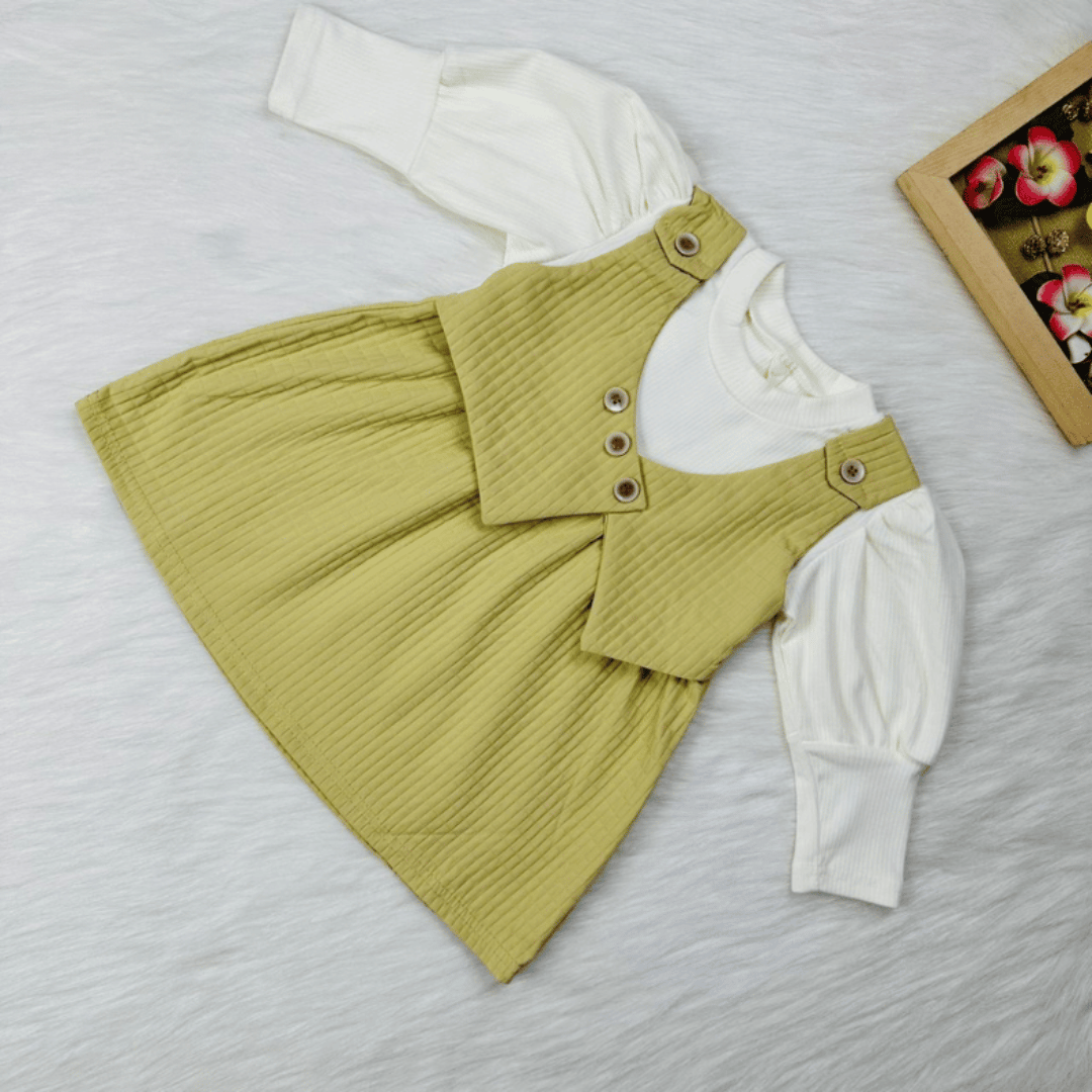 Long Sleeve Faux Layered Princess Dress