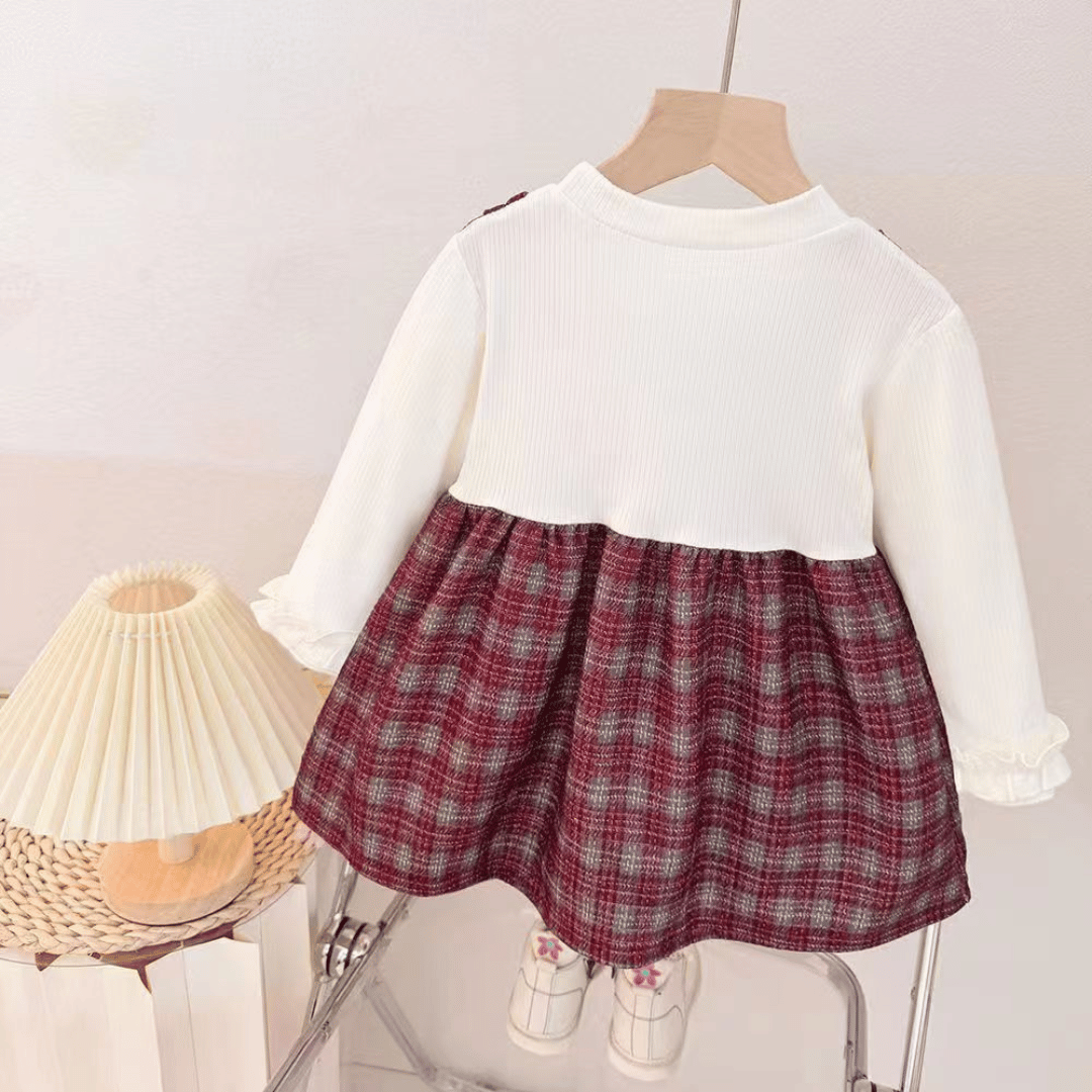 Puffy Sleeve Bow Dress