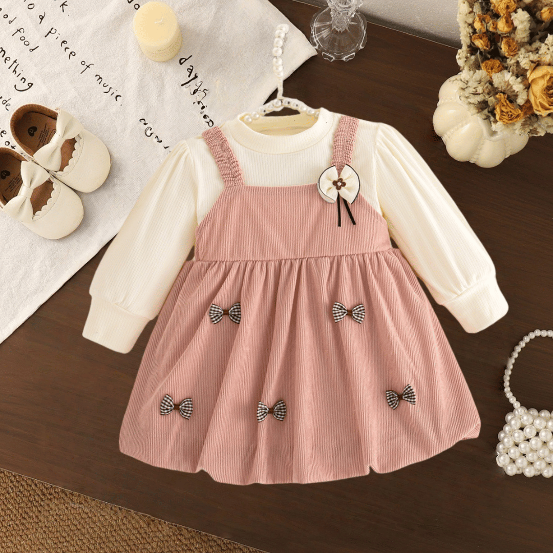 Long Sleeve Bow Dress