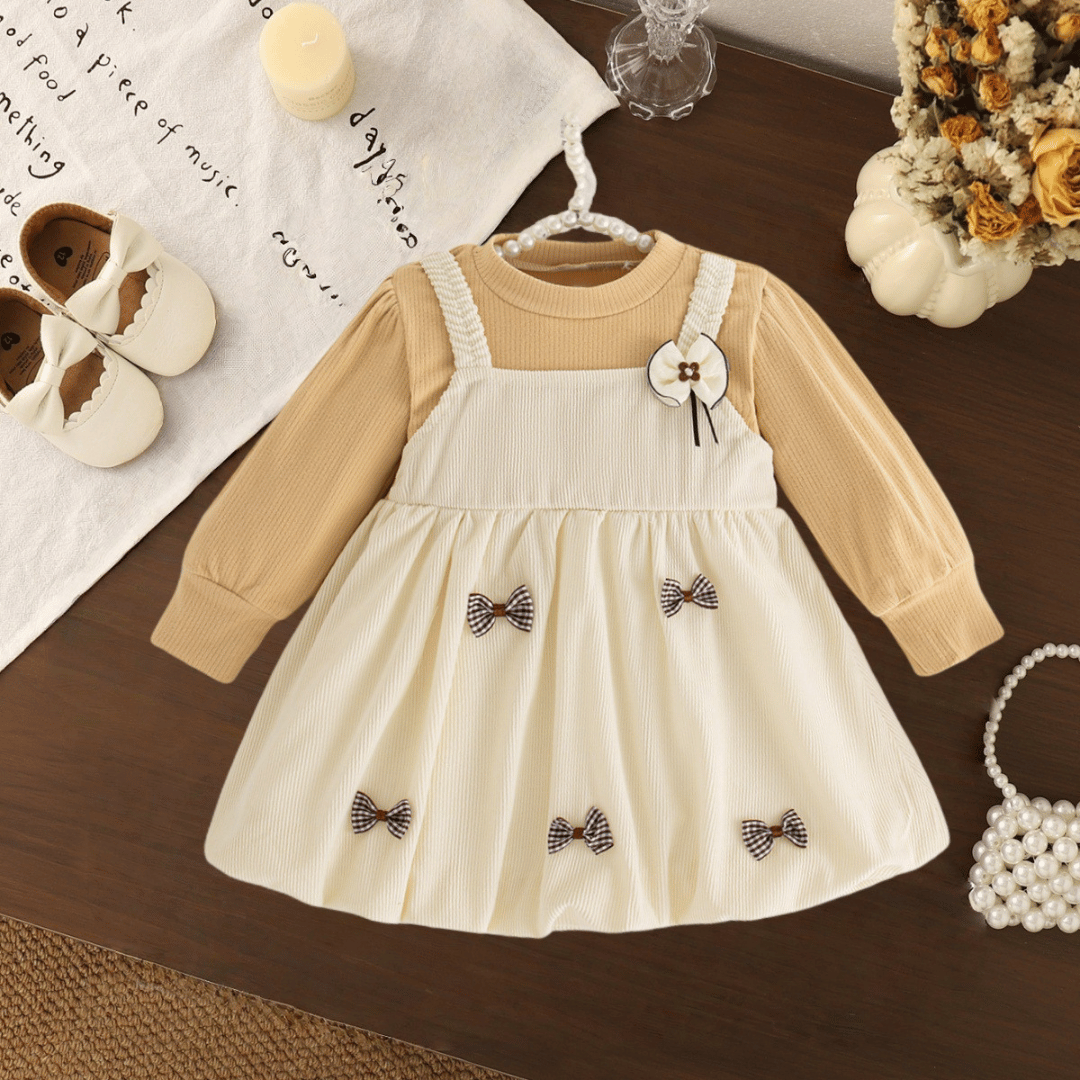 Long Sleeve Bow Dress