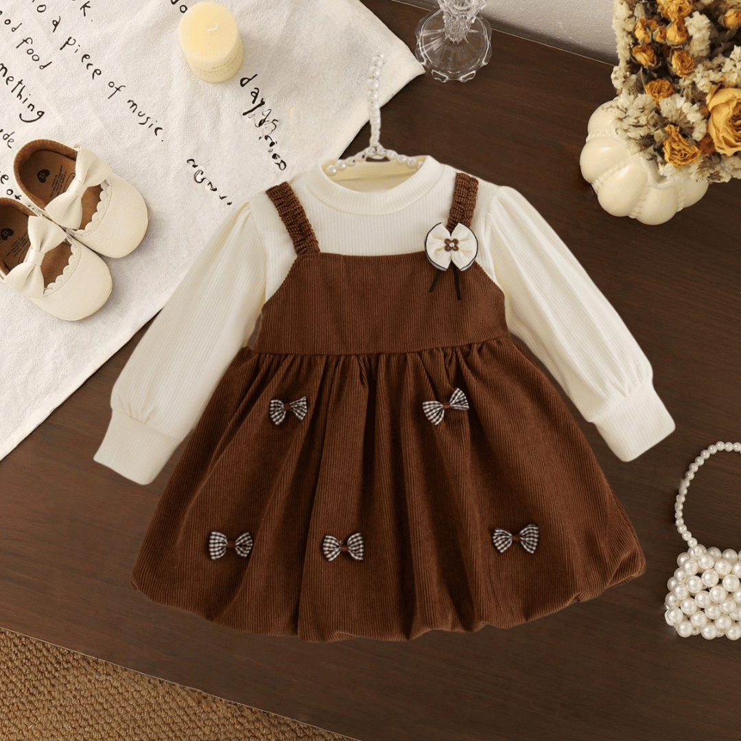 Long Sleeve Bow Dress