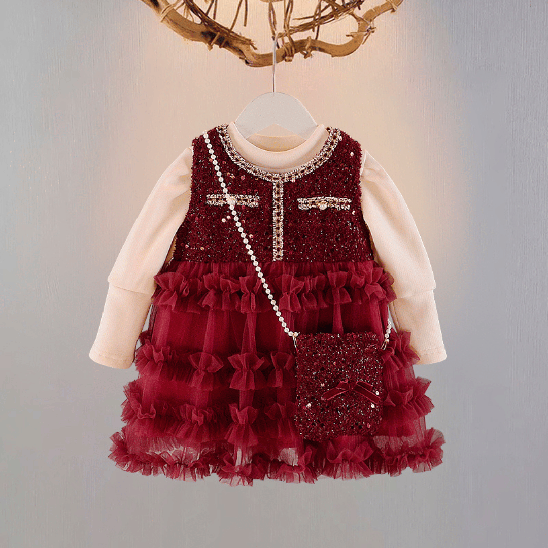 Luxury Sequin Princess Dress 2-Piece Set