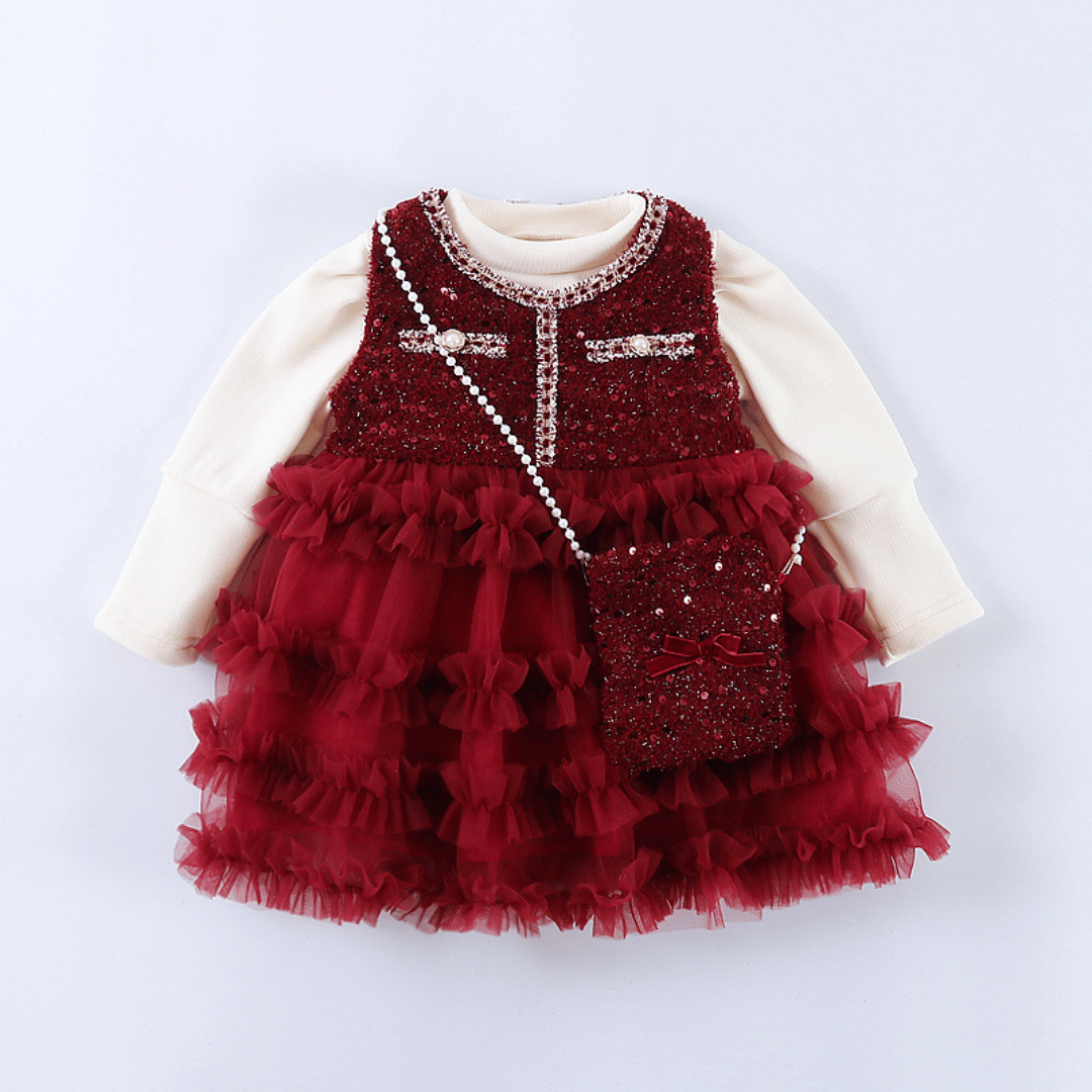 Luxury Sequin Princess Dress 2-Piece Set