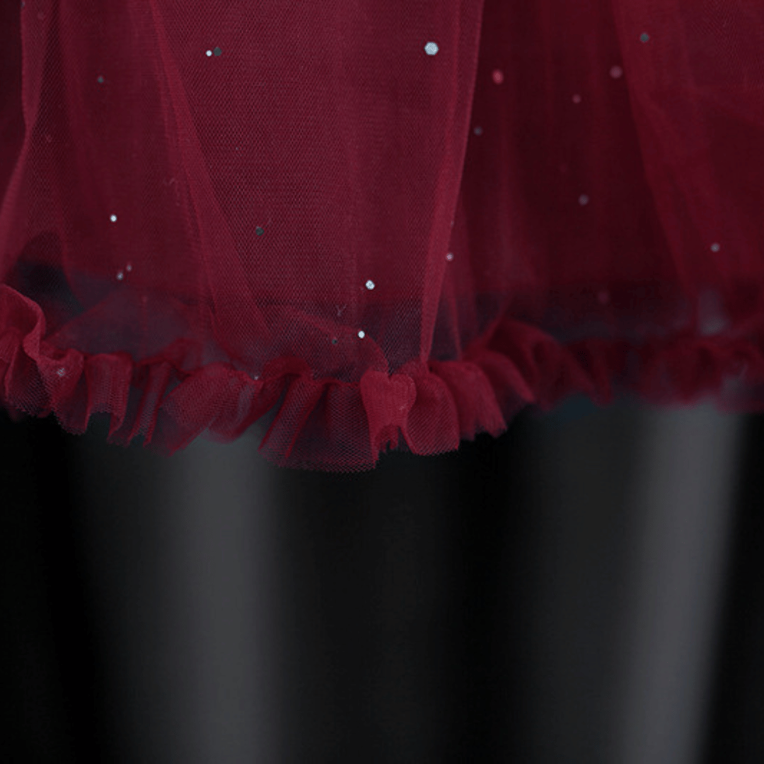 Luxury Maroon Bow Princess 2-Piece Set