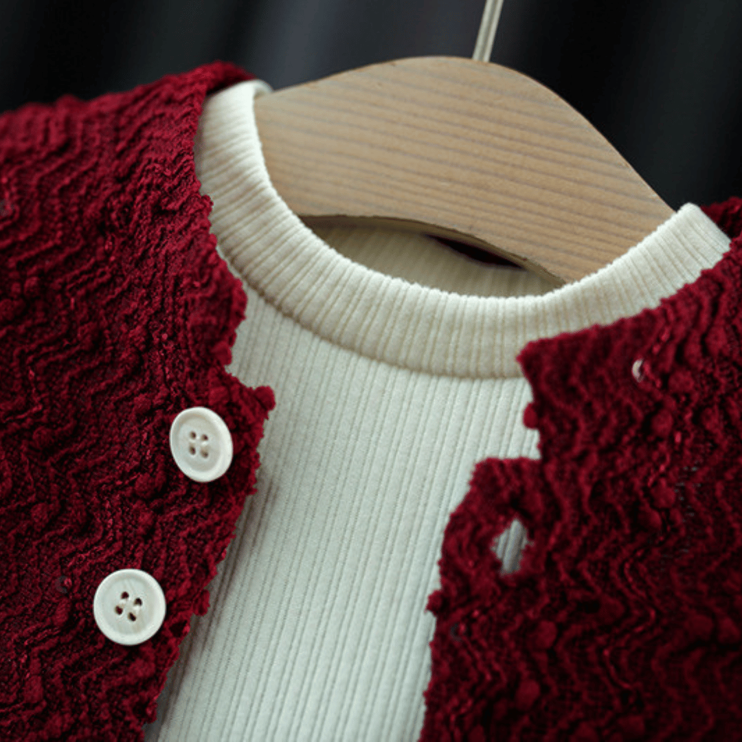 Luxury Maroon Bow Princess 2-Piece Set