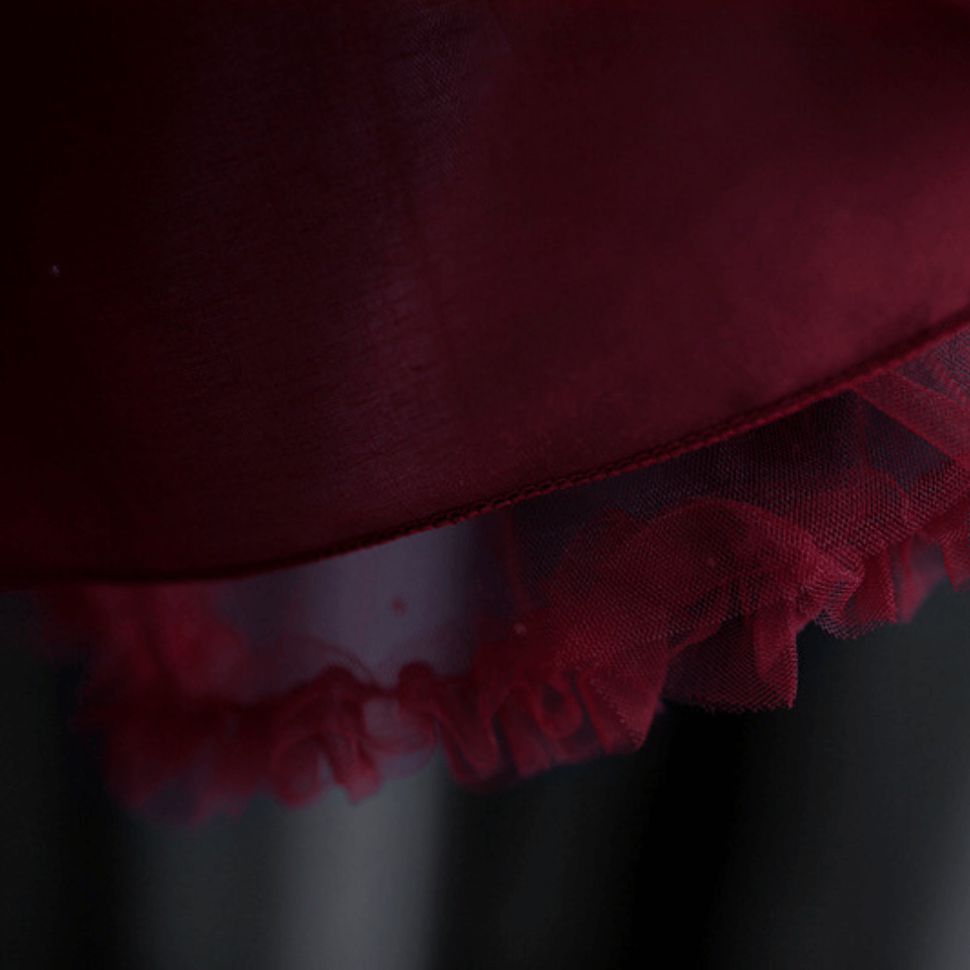 Luxury Maroon Bow Princess 2-Piece Set