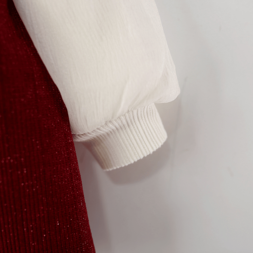 Royal Maroon Bow Princess Dress