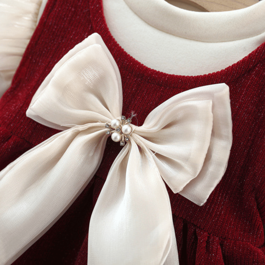 Fleece-Lined Bow Princess 2-Piece Set