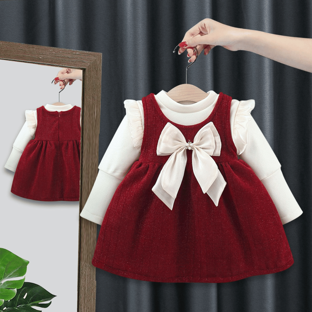 Fleece-Lined Bow Princess 2-Piece Set