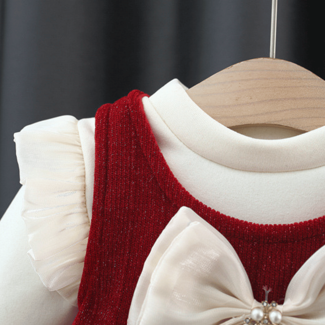 Fleece-Lined Bow Princess 2-Piece Set