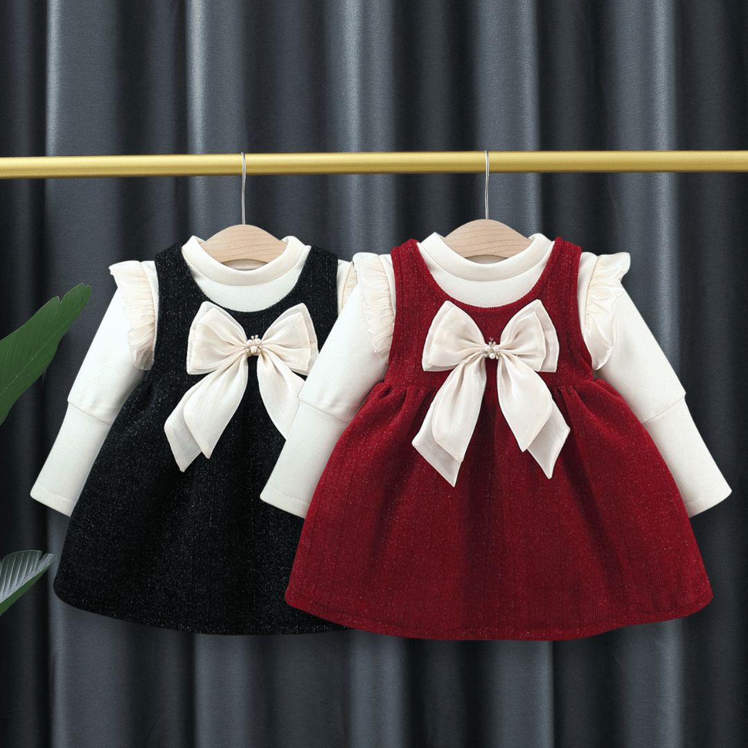 Fleece-Lined Bow Princess 2-Piece Set