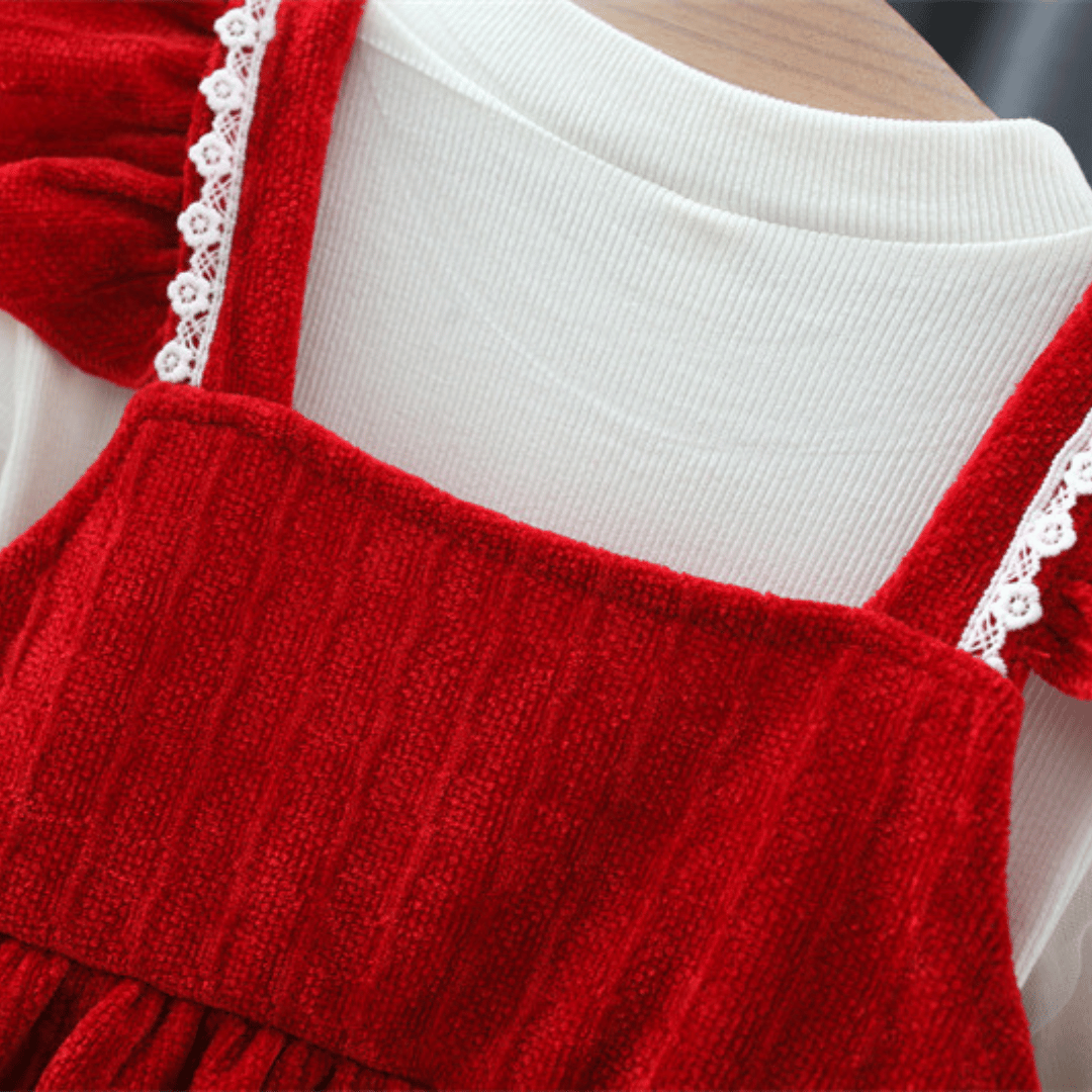 Red Bow White Princess 2-Piece Set