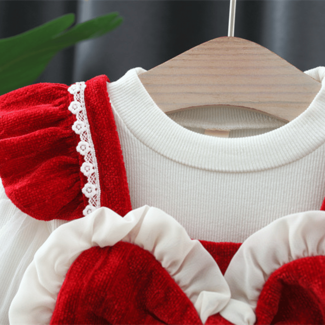 Red Bow White Princess 2-Piece Set