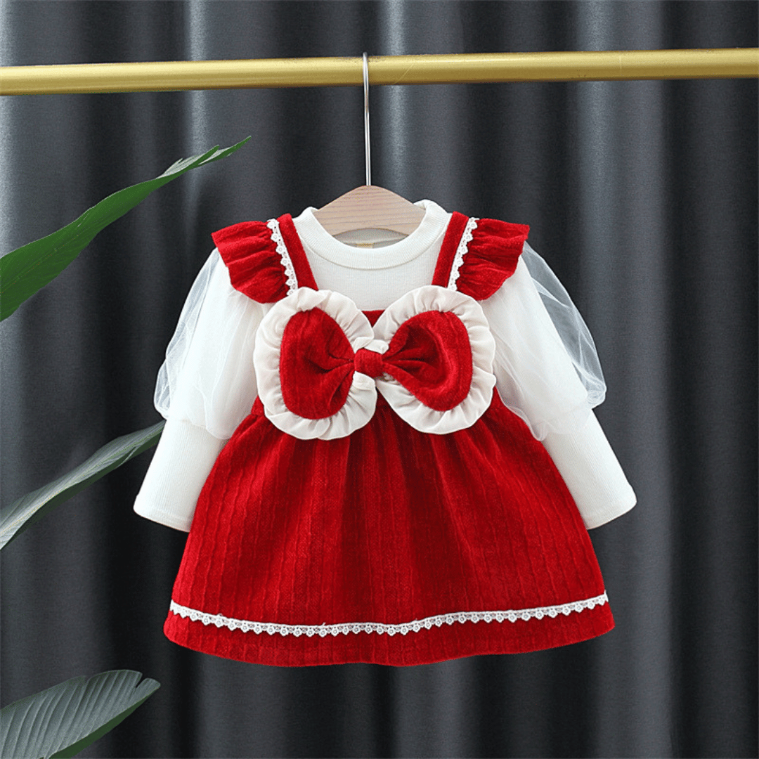 Red Bow White Princess 2-Piece Set