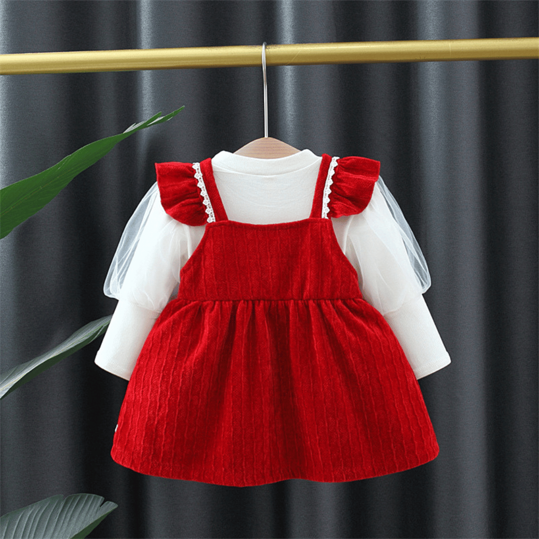 Red Bow White Princess 2-Piece Set