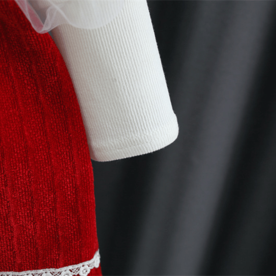 Red Bow White Princess 2-Piece Set