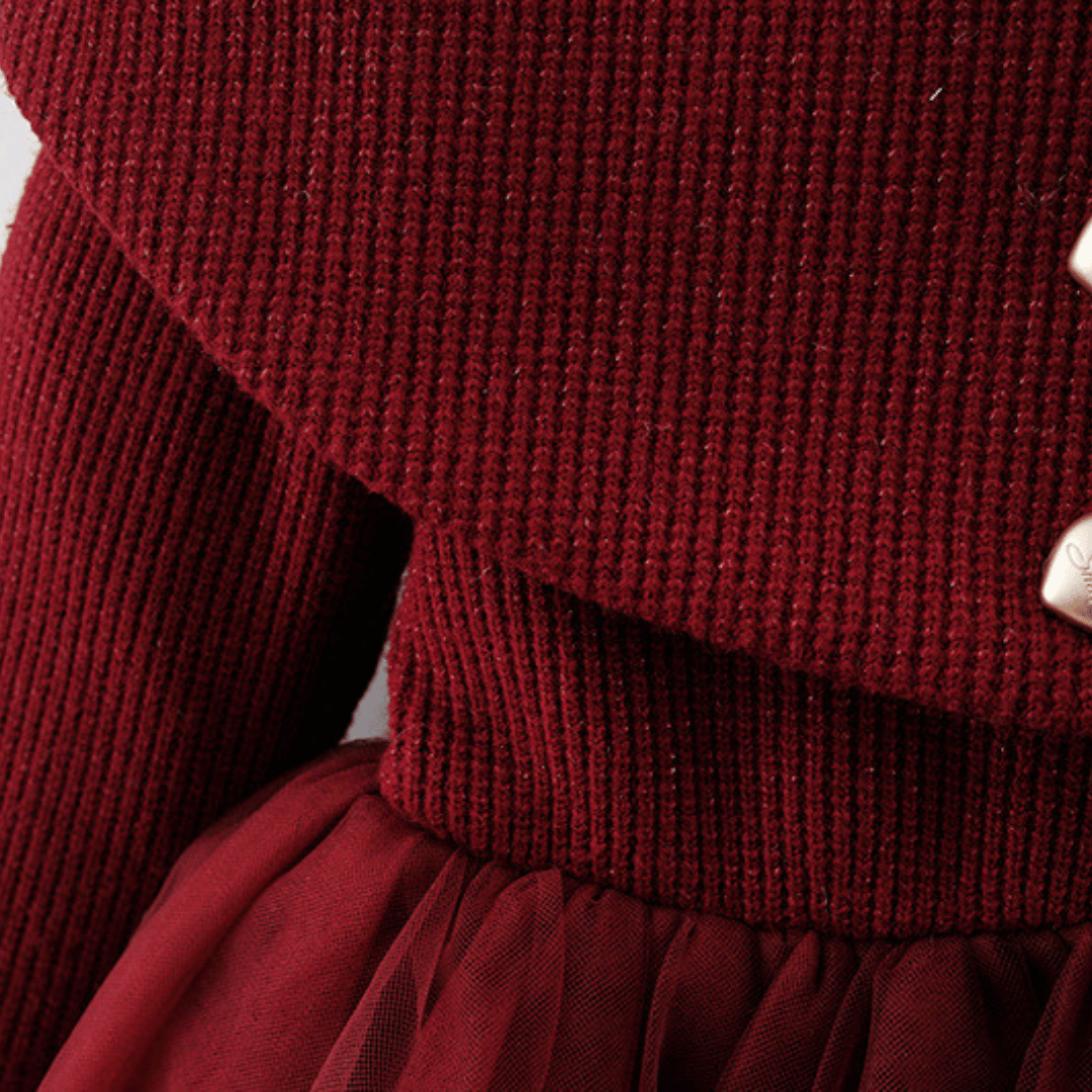 Luxury Fleece-Lined Baby Girl Shawl 2-Piece Set