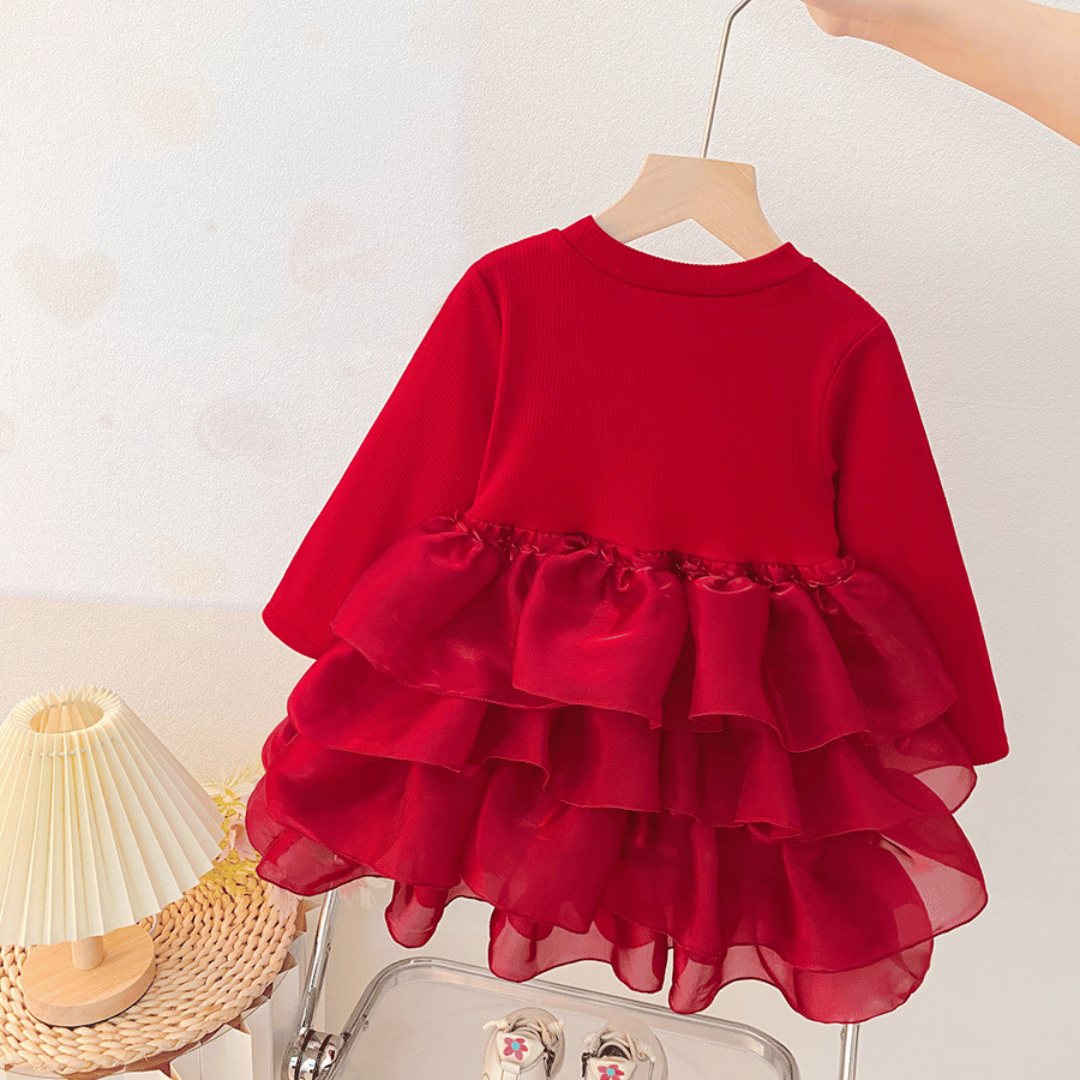 Tweed Tulle Princess Party Dress