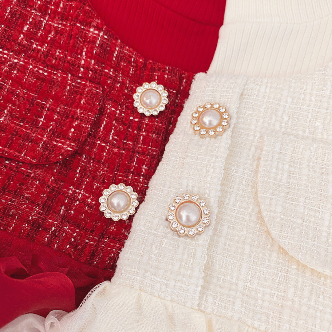 Tweed Tulle Princess Party Dress