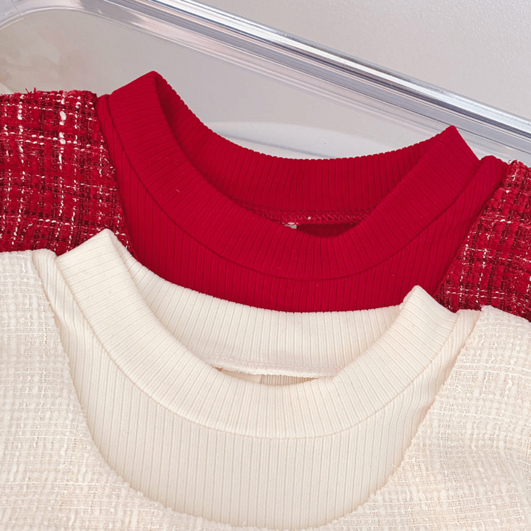 Tweed Tulle Princess Party Dress