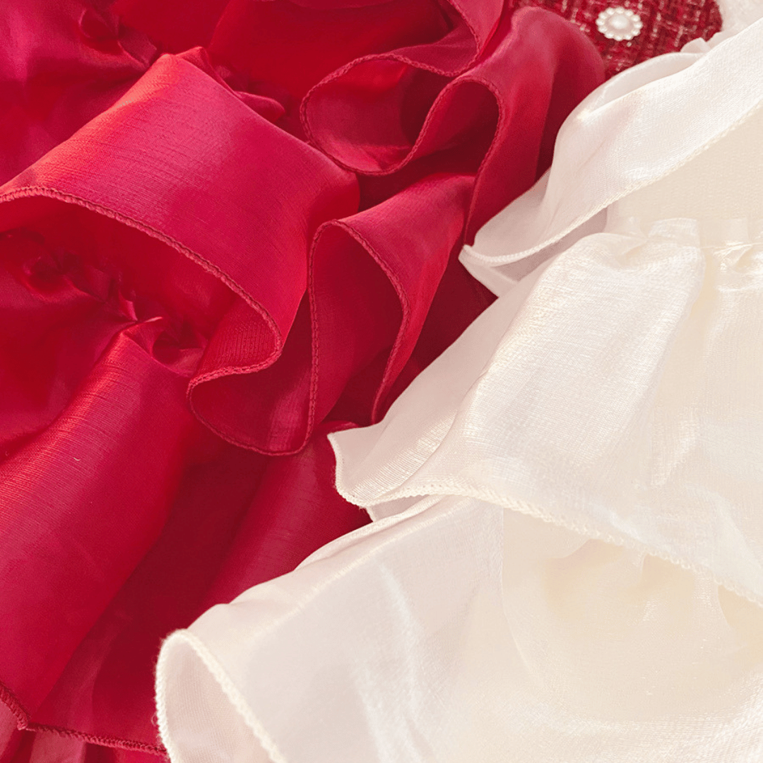 Tweed Tulle Princess Party Dress