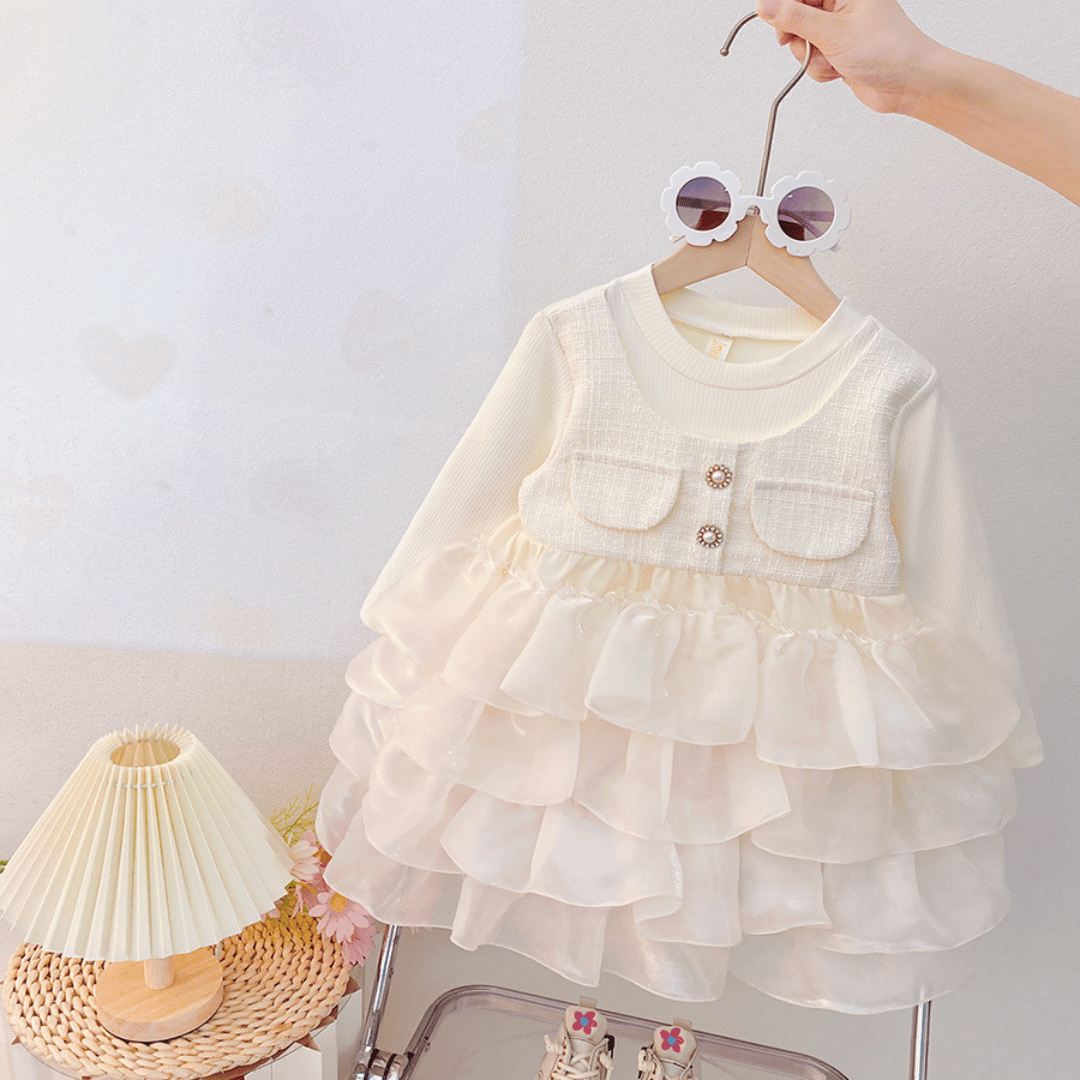 Tweed Tulle Princess Party Dress