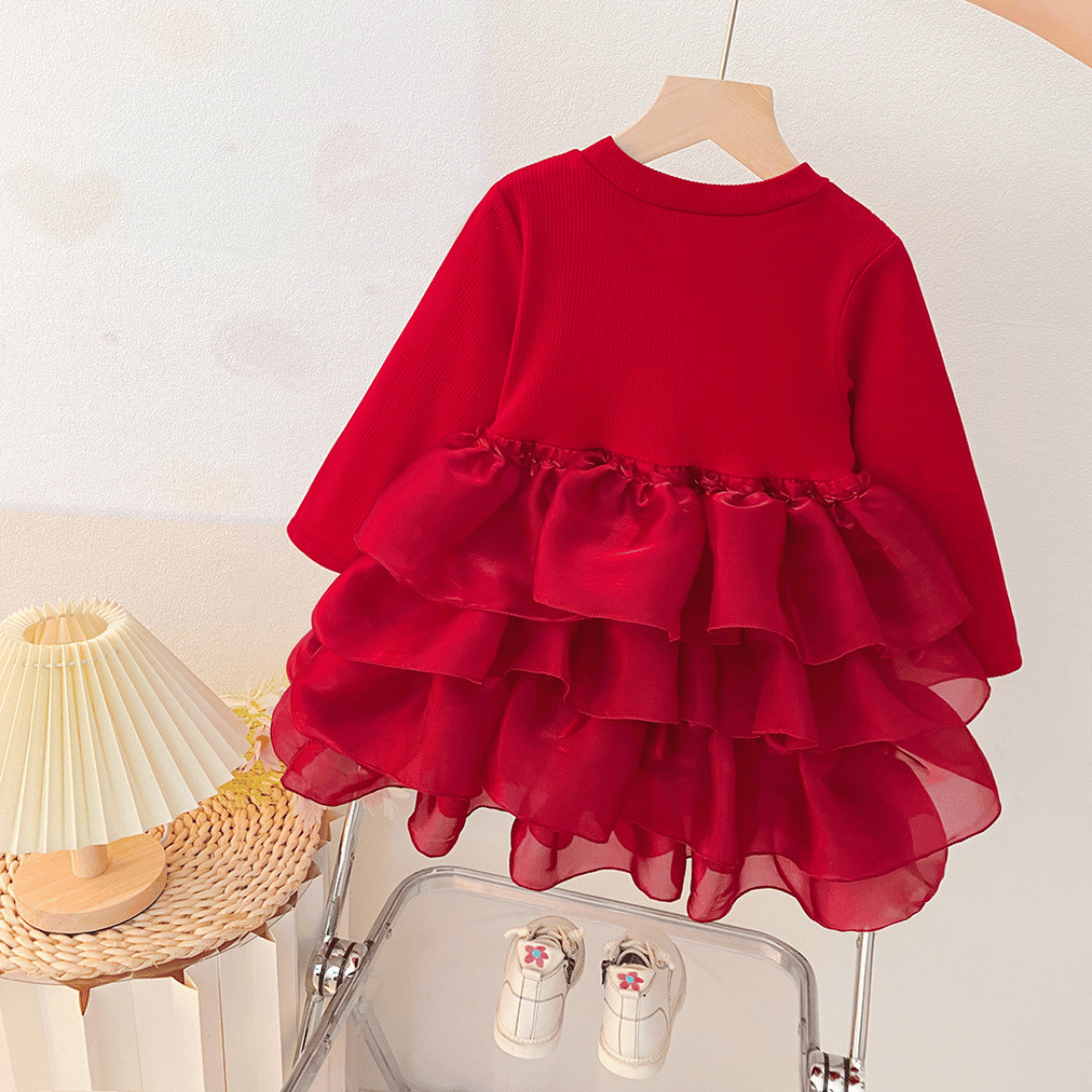 Tweed Tulle Princess Party Dress