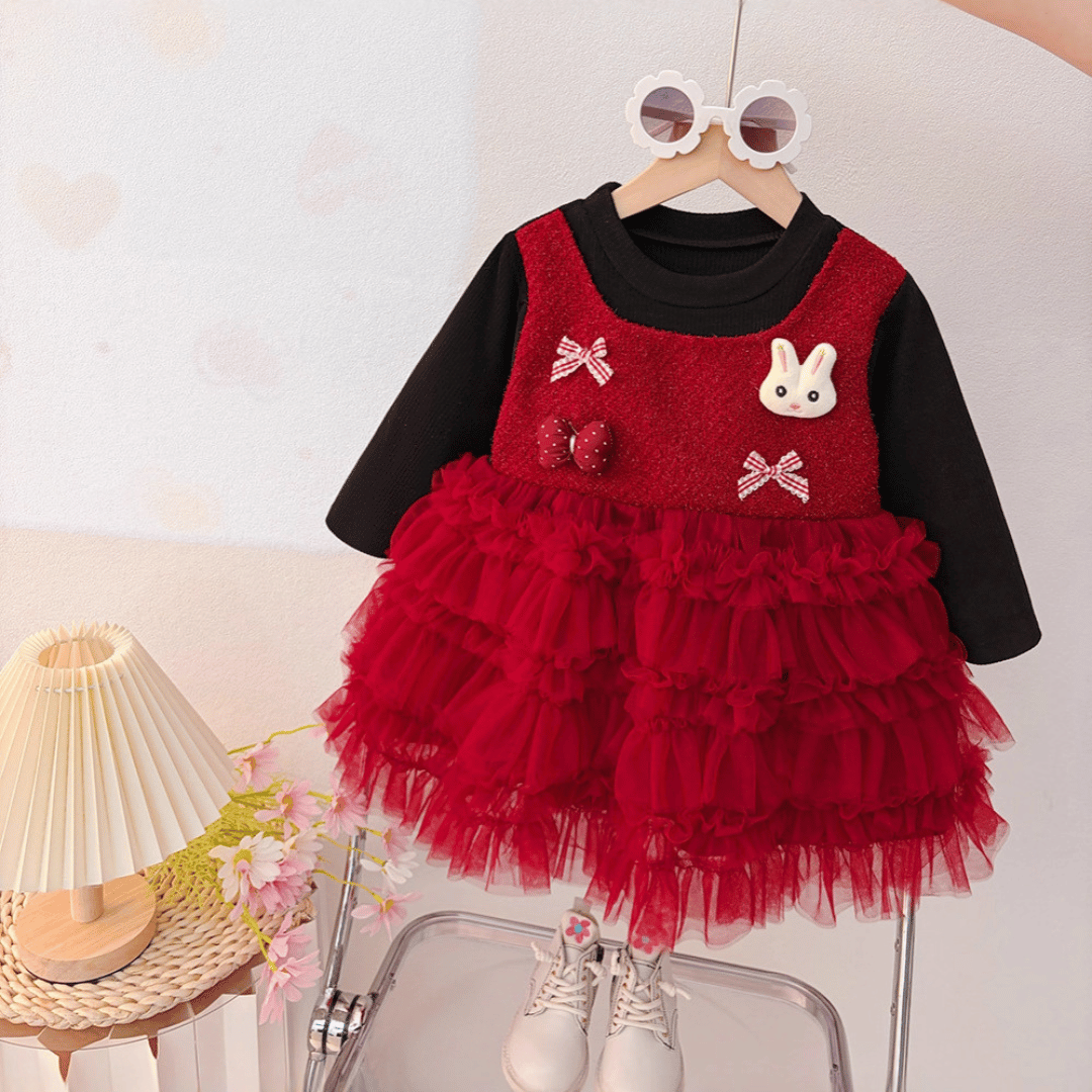 Mesh Cake Dress 2-Piece Baby Set