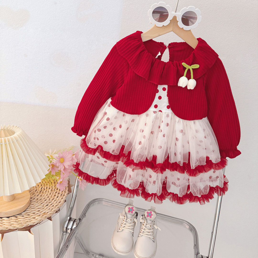 Tulip Polka Dot Tulle Dress Set