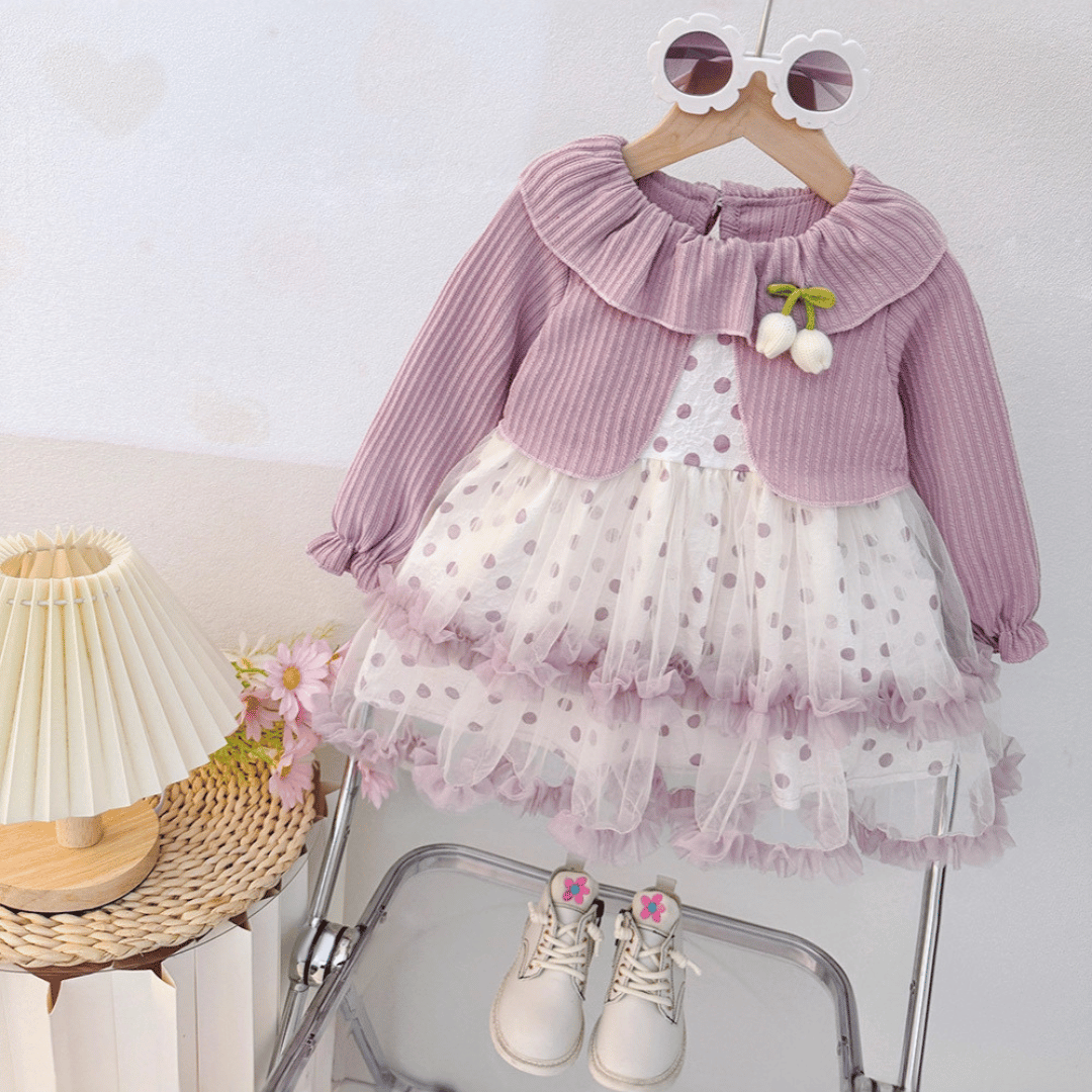 Tulip Polka Dot Tulle Dress Set