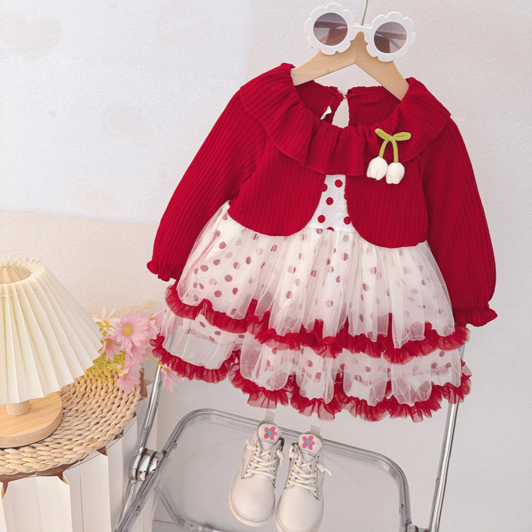 Tulip Polka Dot Tulle Dress Set