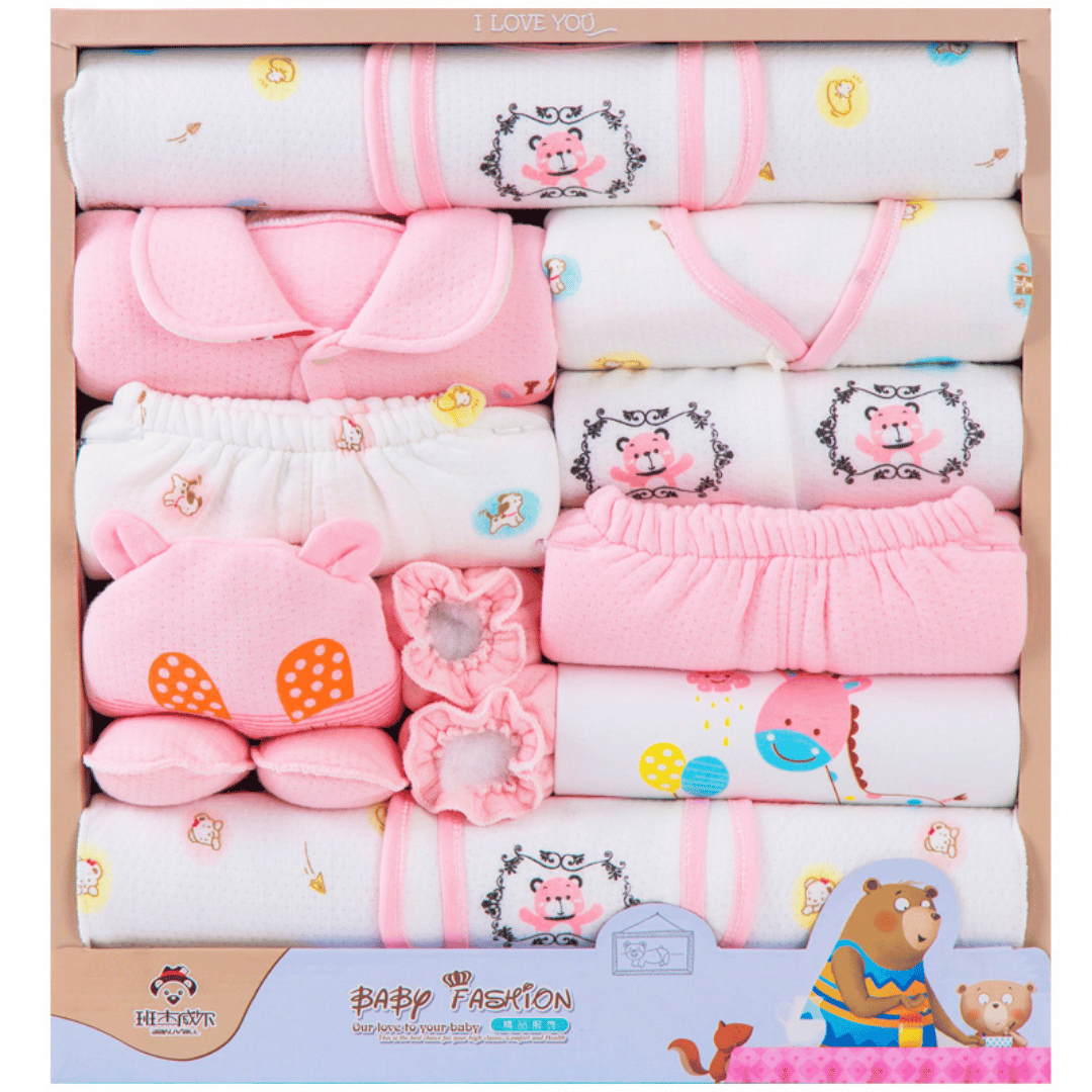 Happy Bear Newborn Gift Box – Soft Cotton Baby Set