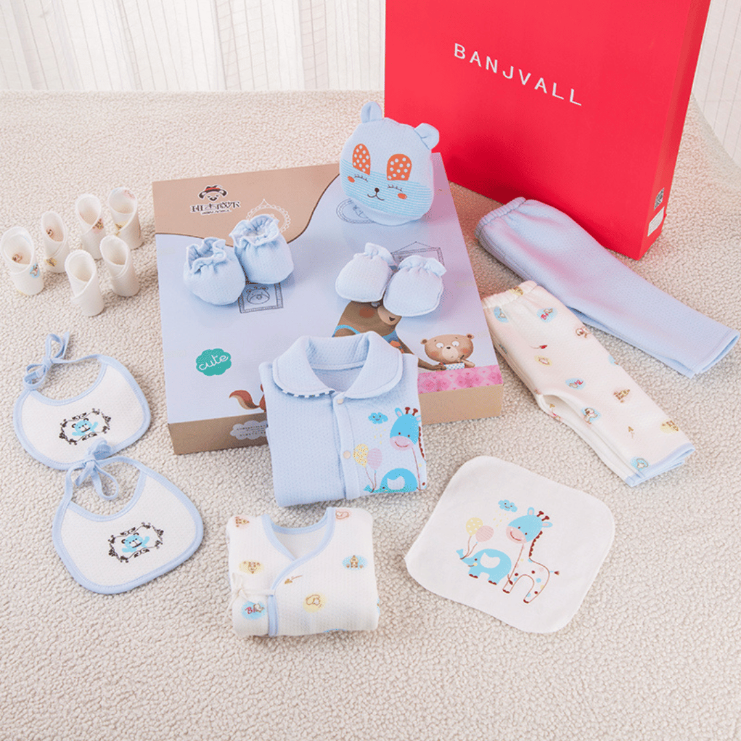 Happy Bear Newborn Gift Box – Soft Cotton Baby Set