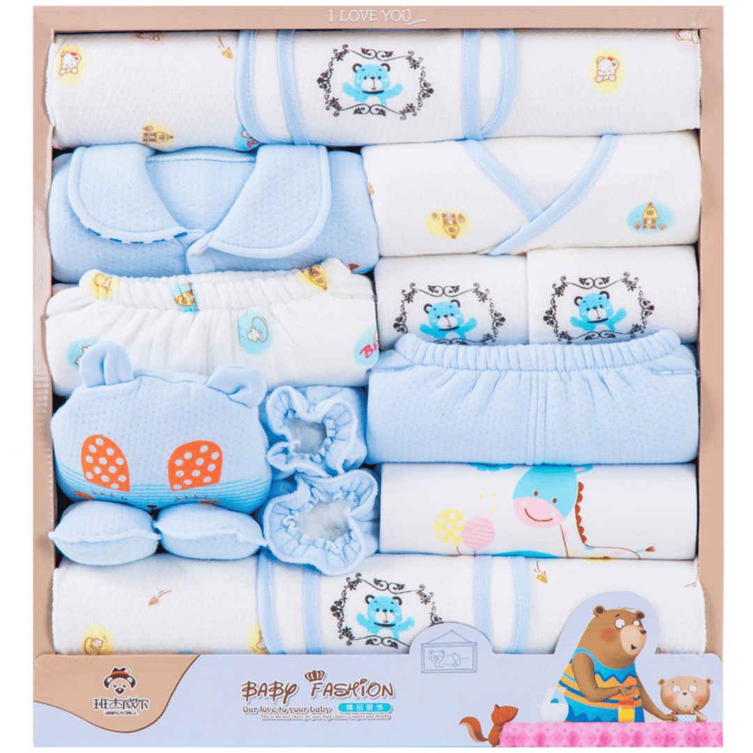 Happy Bear Newborn Gift Box – Soft Cotton Baby Set